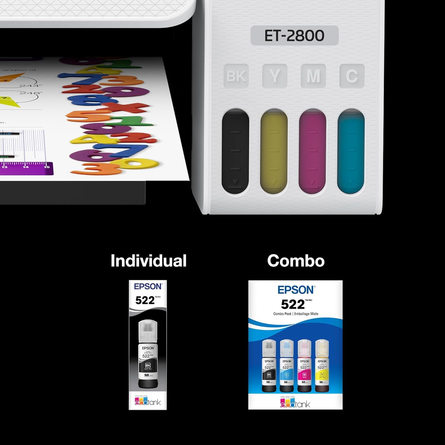 Epson labeled cap and keying detail preventing misfills for safer refilling