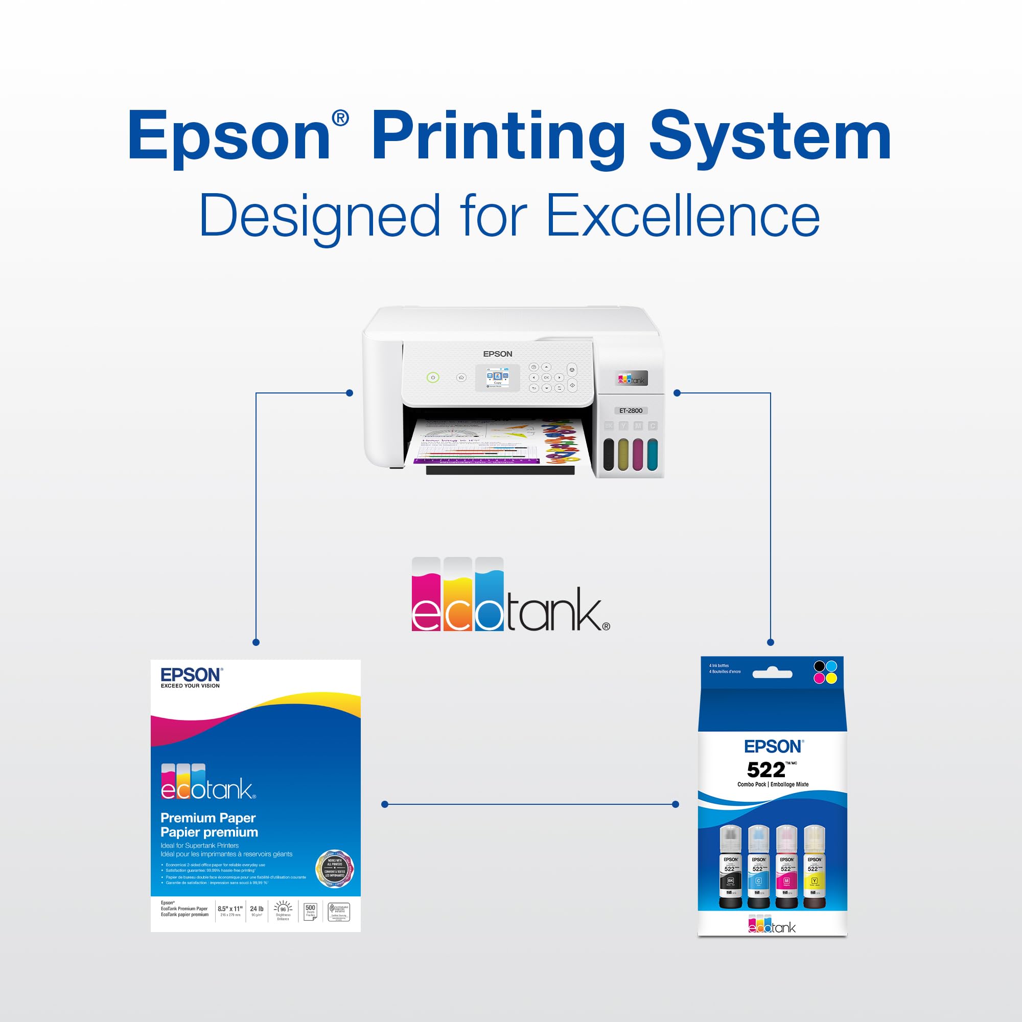 Epson 522 printed black text sample showing crisp, high‑contrast document output