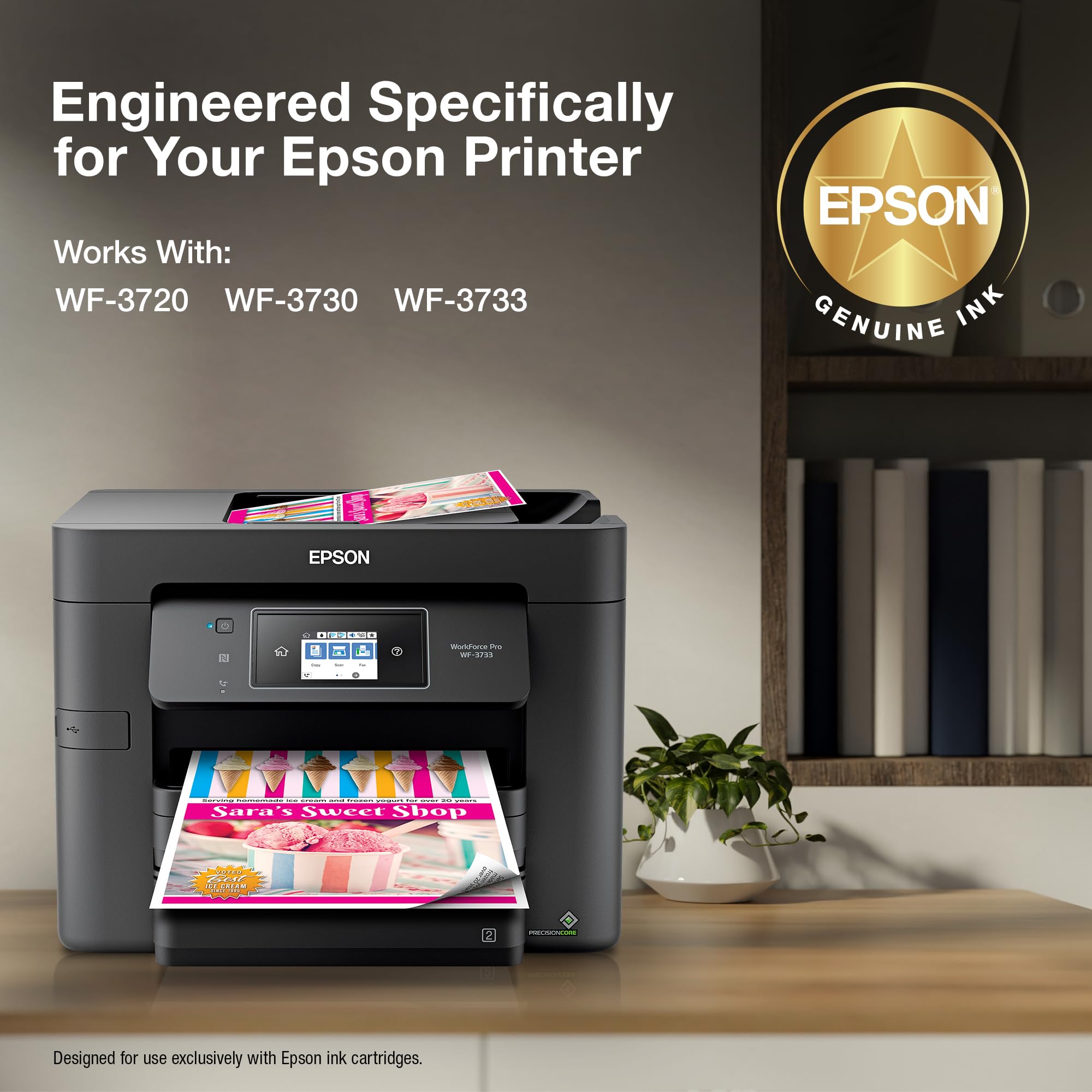 Epson 702 color cartridges label view showing individual replaceable benefit