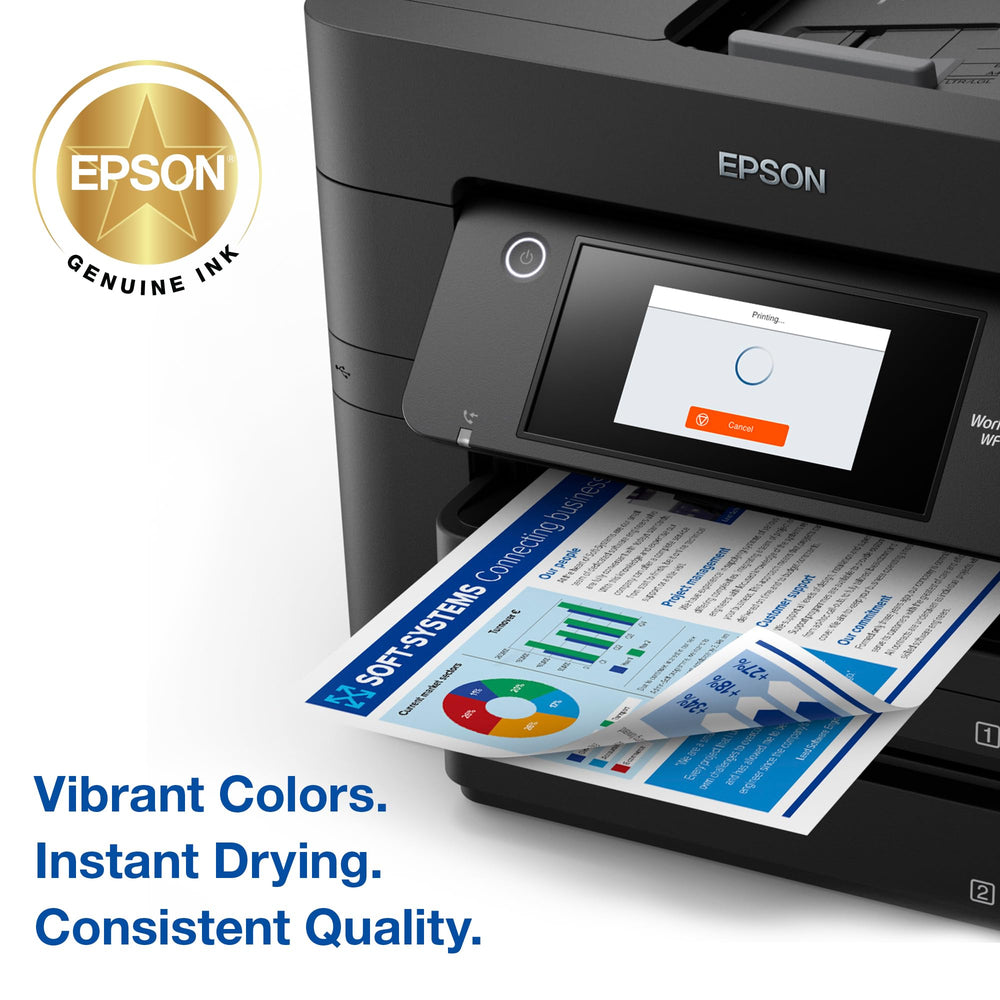 Printed document sample showing Epson crisp black text and sharp contrast