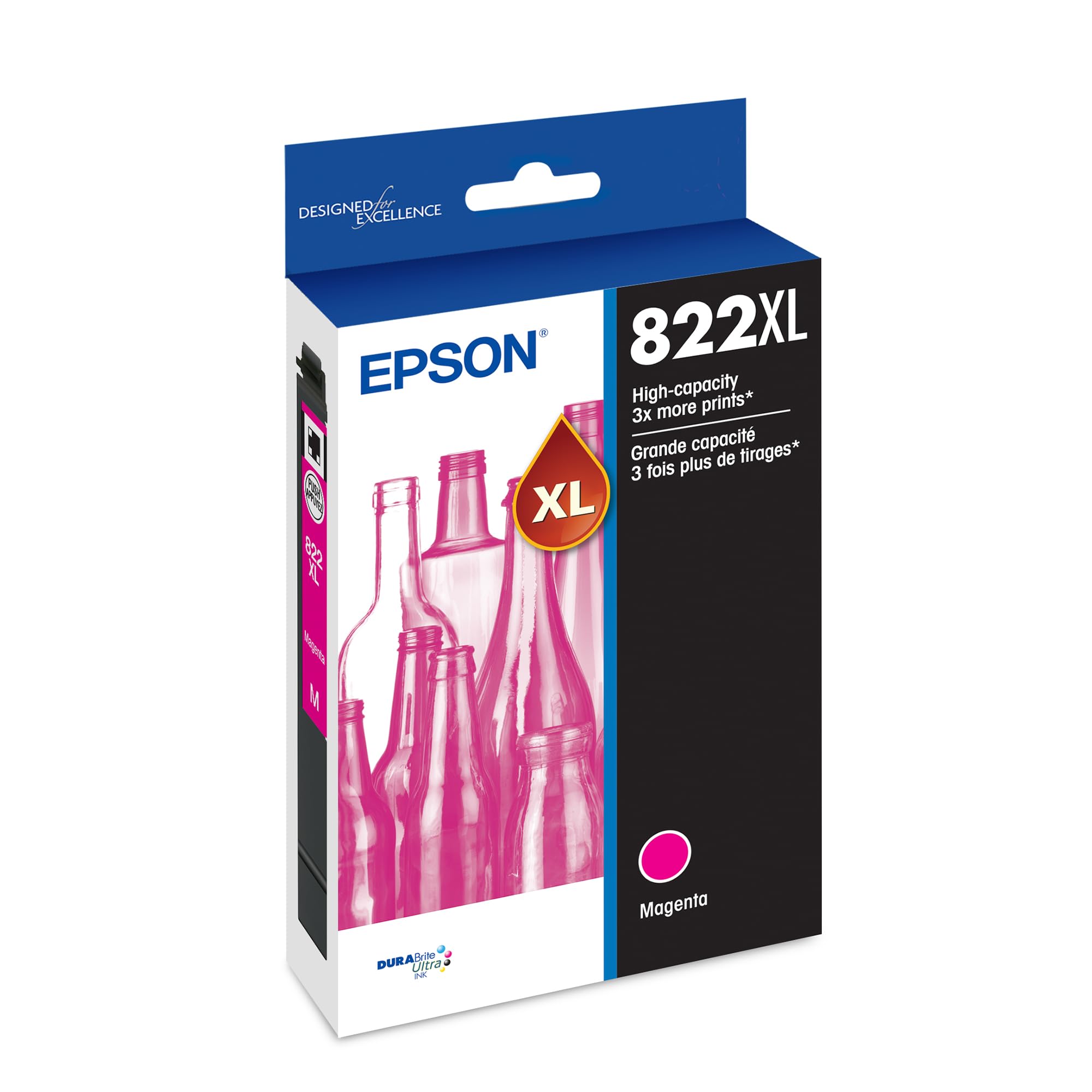 Epson 822XL front packaging showing brand and model for quick identification and confidence