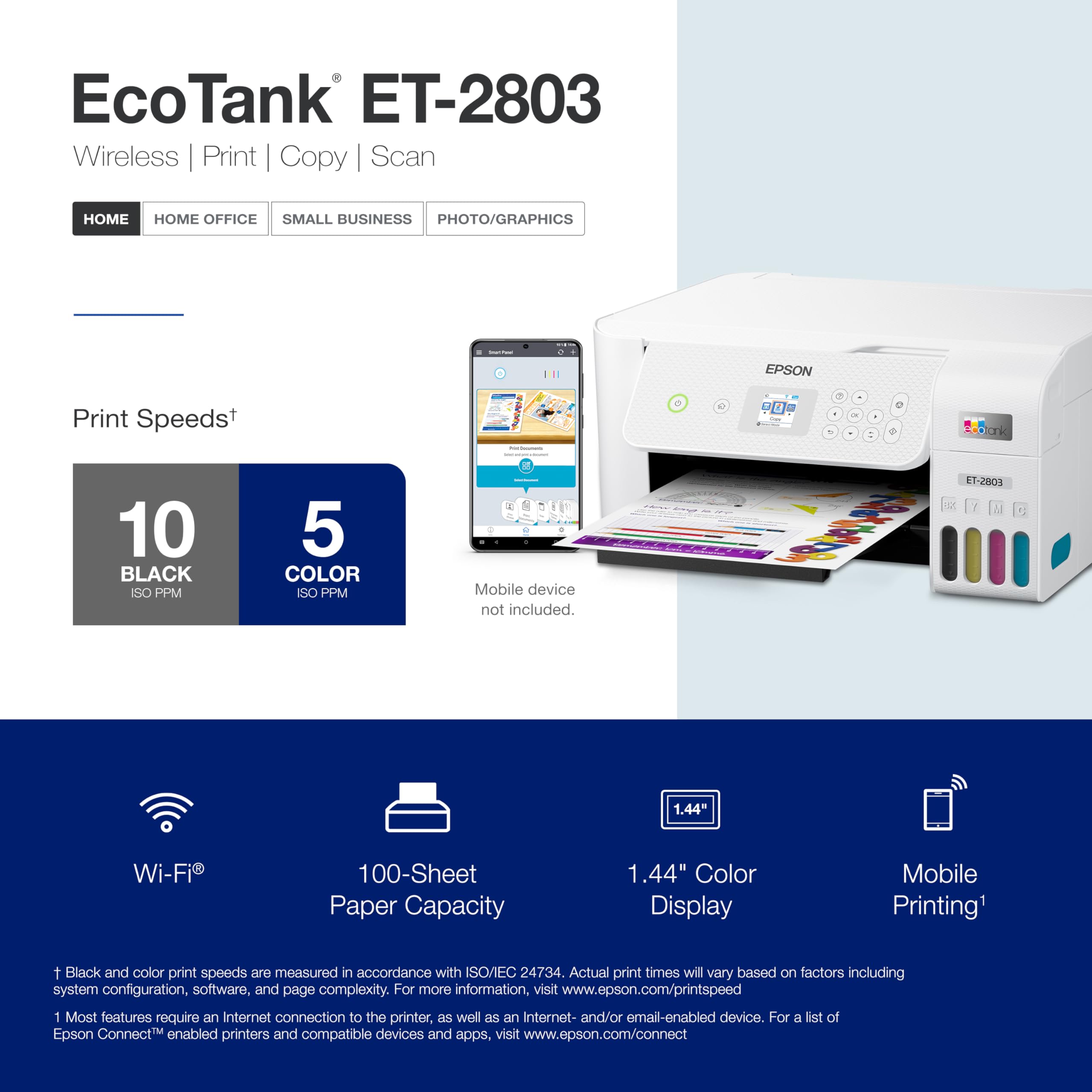 Epson ET-2803 flatbed scanner open capturing documents for high-resolution scans