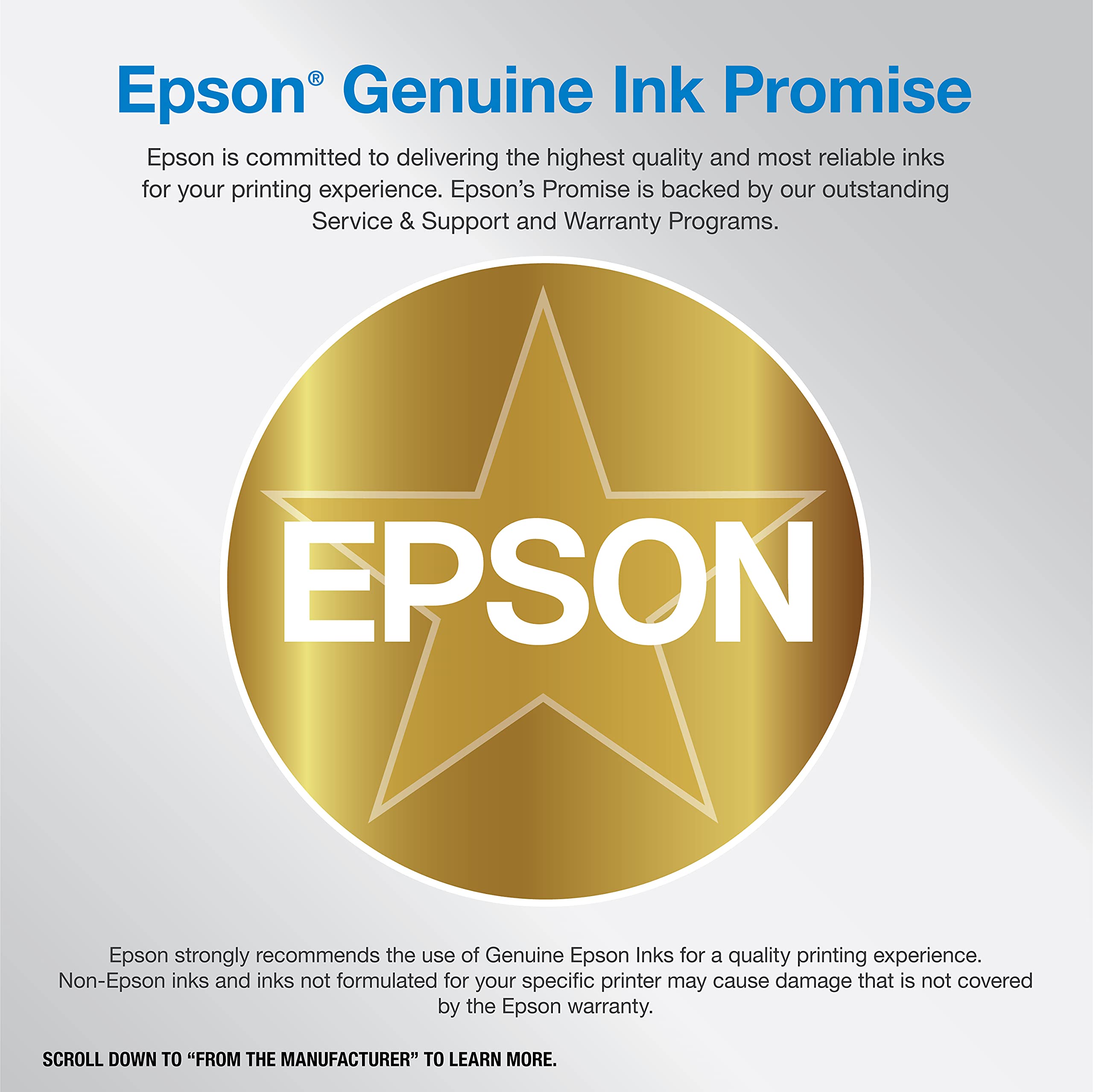 Epson ET-8500 4.3-inch touchscreen showing menus for fast on-device control