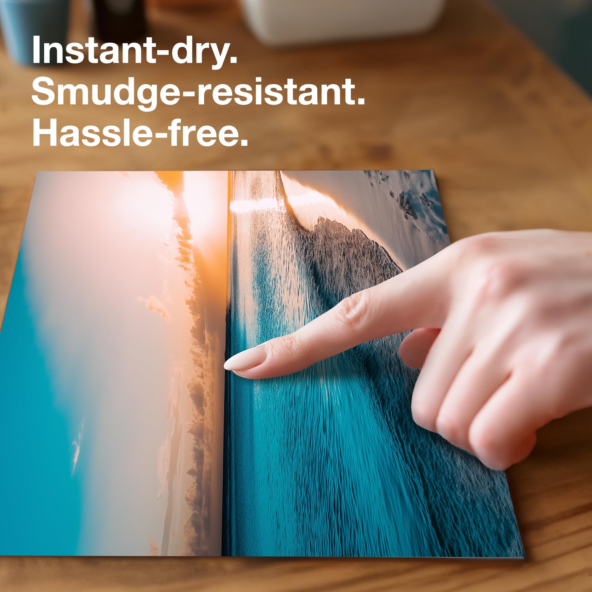 Epson glossy print reflecting light to show vivid color and highlight detail