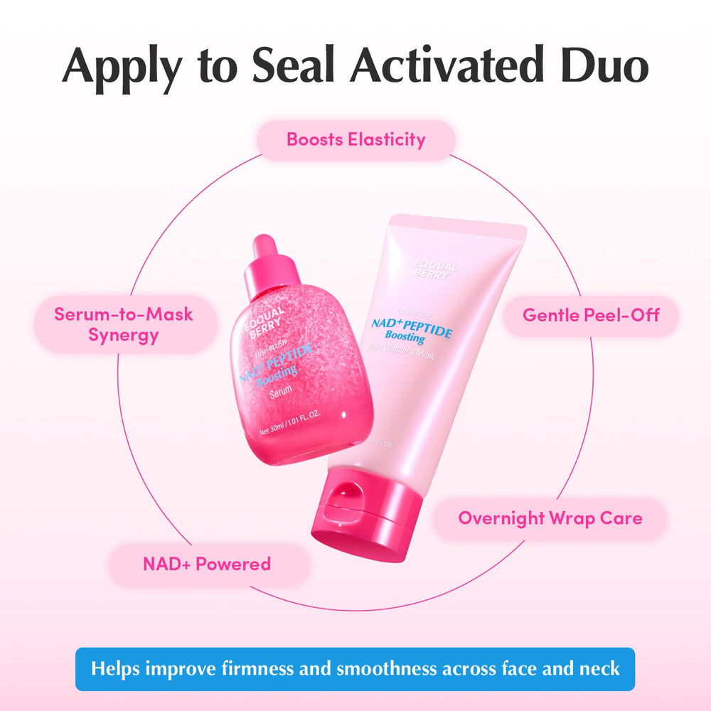 EQQUALBERRY treating neck and jawline to show targeted lifting and firmer appearance