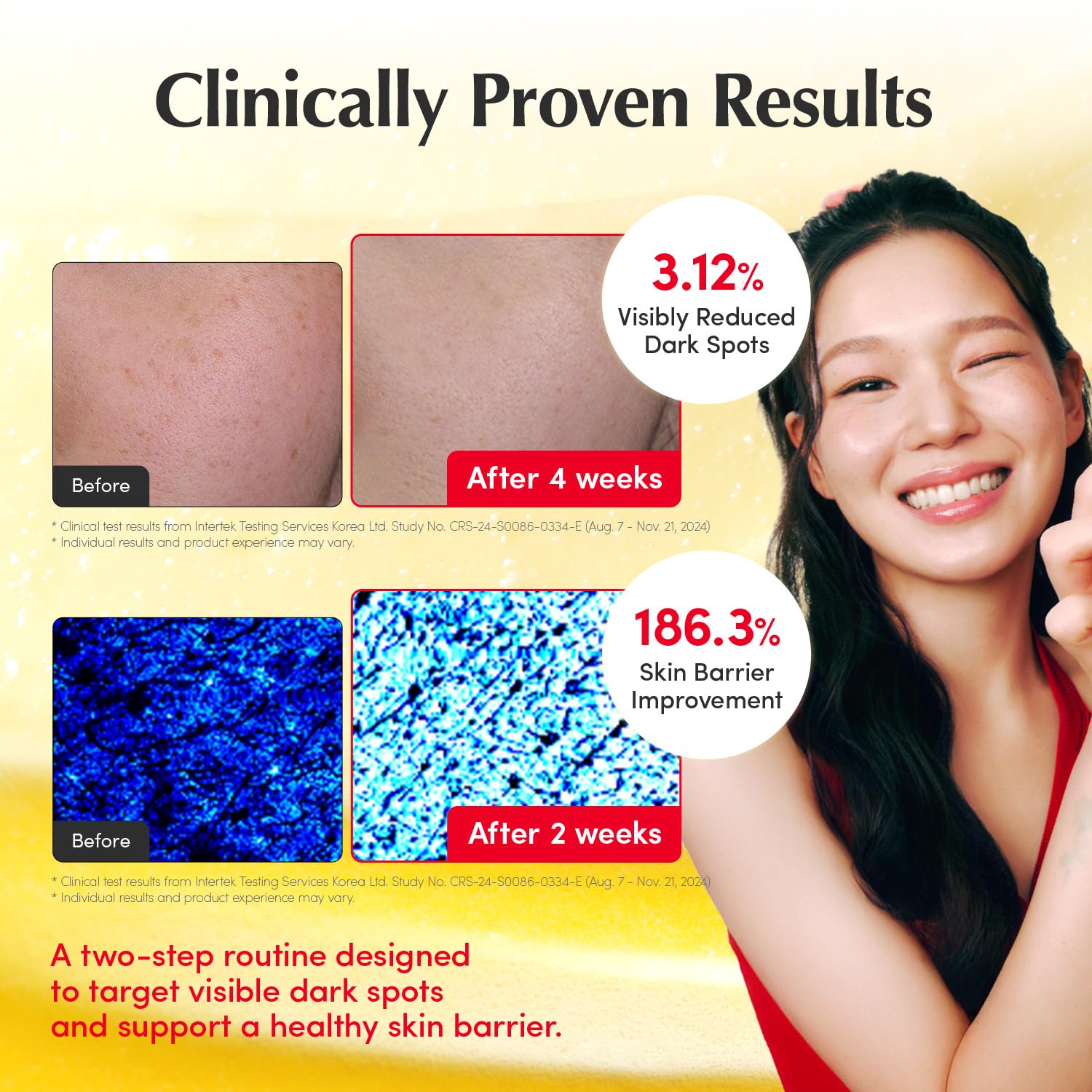 EQQUALBERRY serum applied to back of hand demonstrating targeted application and non-greasy finish