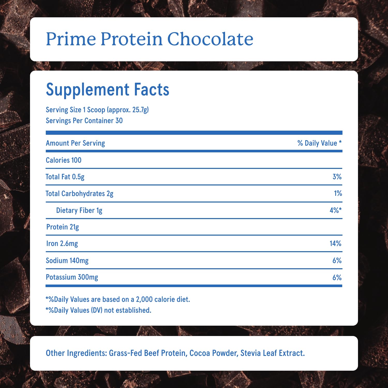 Equip Prime scoop beside measuring cup illustrating 21g protein per serving