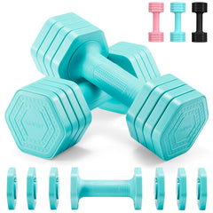 equipro front view pair showing compact adjustable weights and easy storage benefit