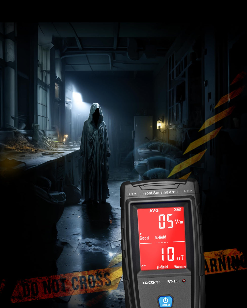 ERICKHILL red alert on screen with flashing light and buzzer for quick warnings