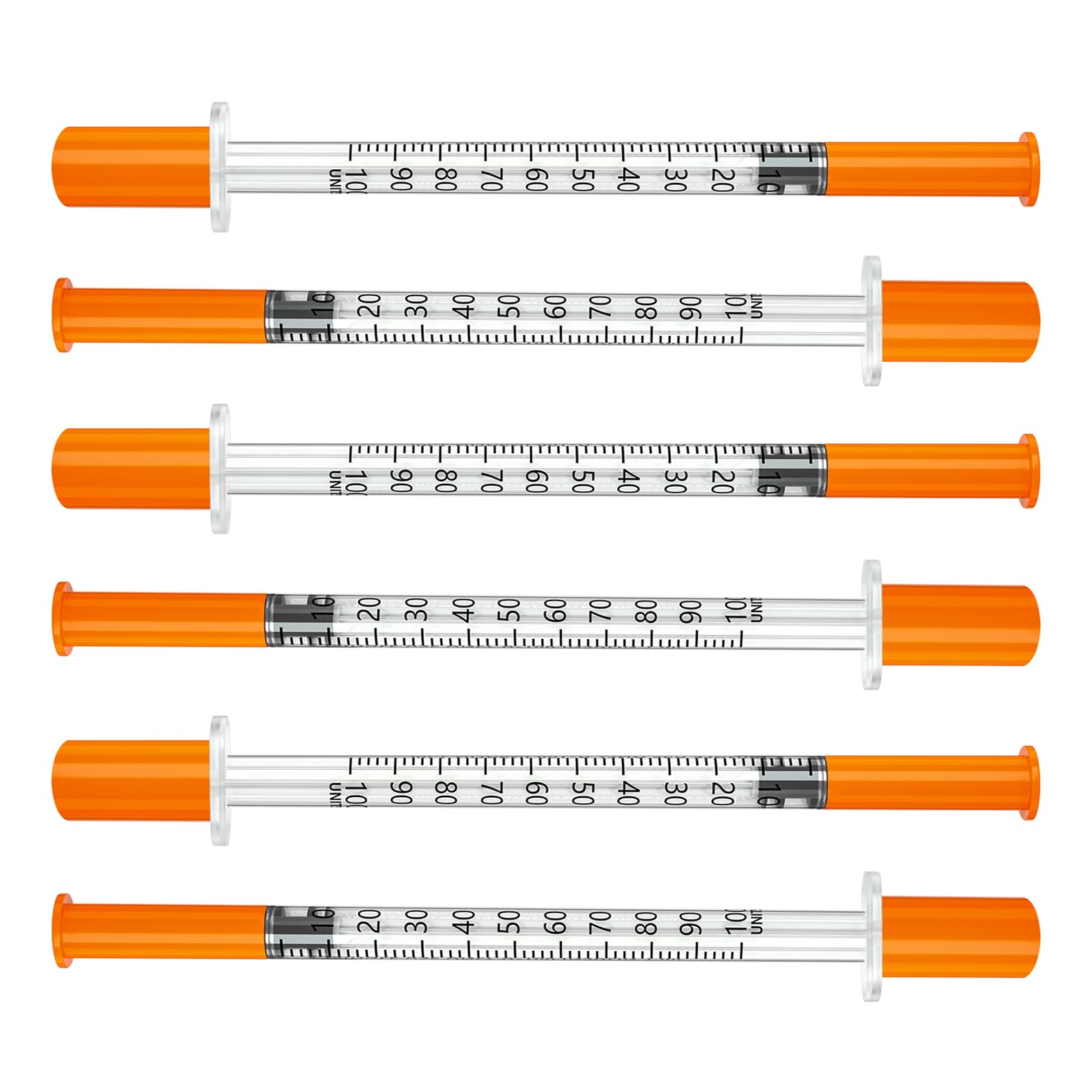 Erlest syringe front view showing sterile sealed packaging and clear scale for reliable use