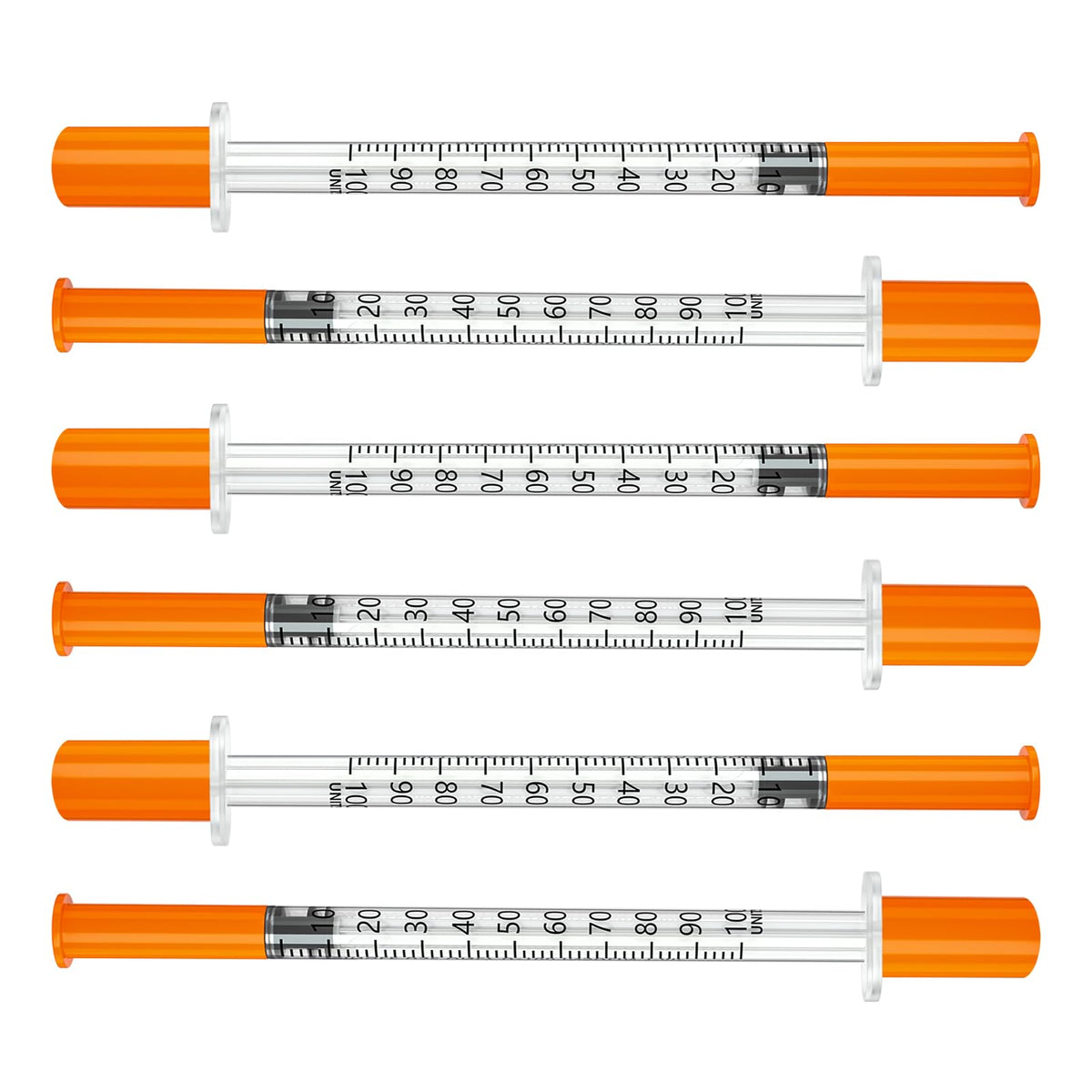 Erlest syringe front view showing sterile sealed packaging and clear scale for reliable use