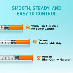 Erlest syringe piston closeup demonstrating airtight seal and smooth, leak-free operation