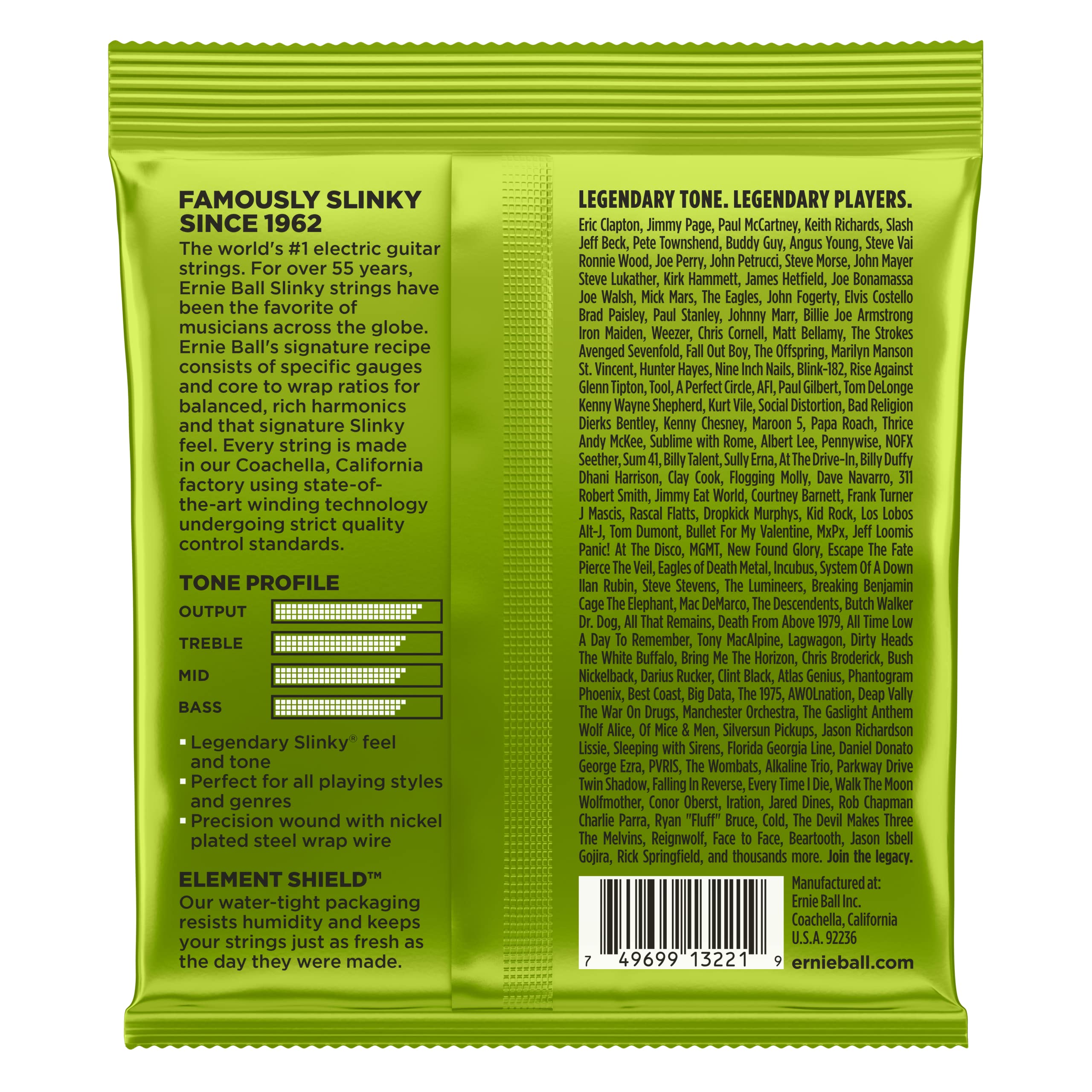 Ernie Ball string winding close-up showing nickel-plated wrap and clarity