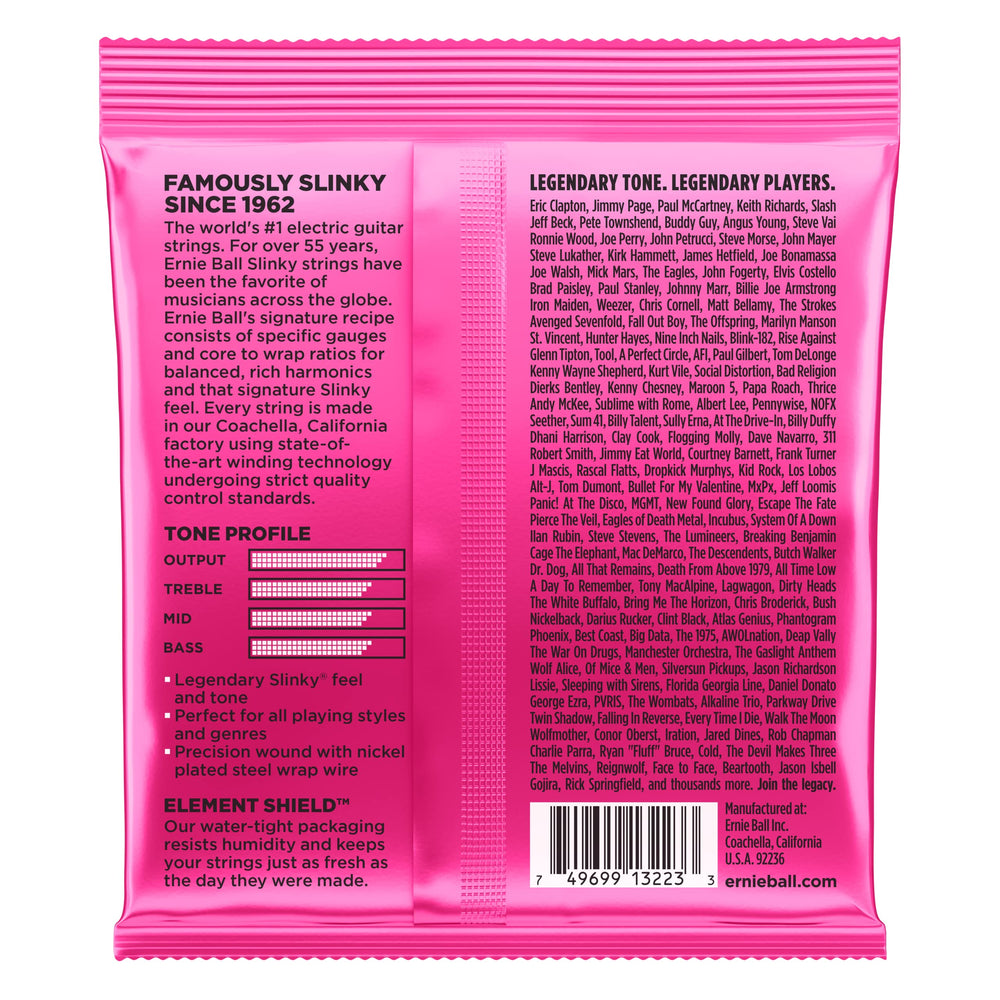 Ernie Ball close-up of nickel-wound strings highlighting smooth wrap and tone