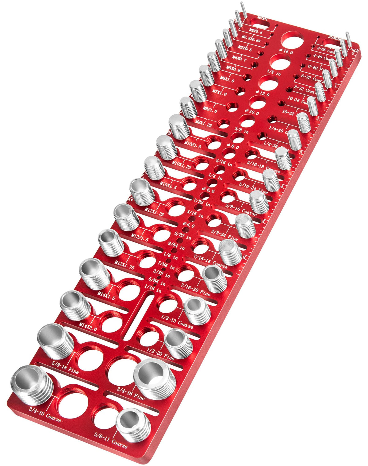 Esdabem front view gauge plate showing all slots and labels for fast identification