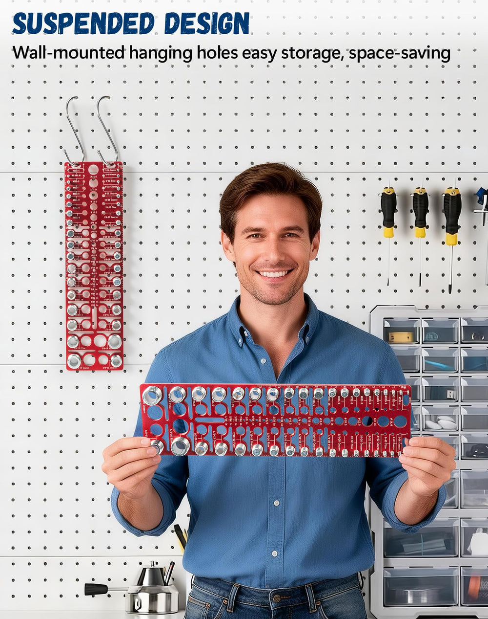 Esdabem checking bolt fit in a slot to confirm thread match and avoid errors
