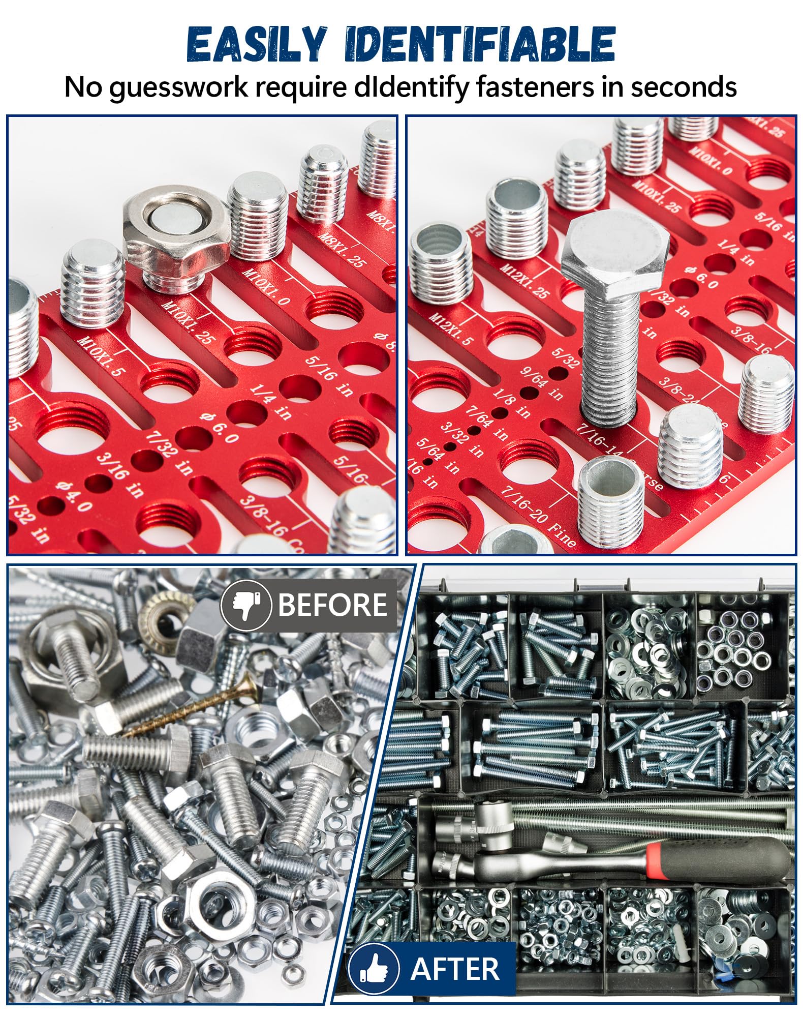 Esdabem stainless bolt detail demonstrating durable SUS 304 testing hardware