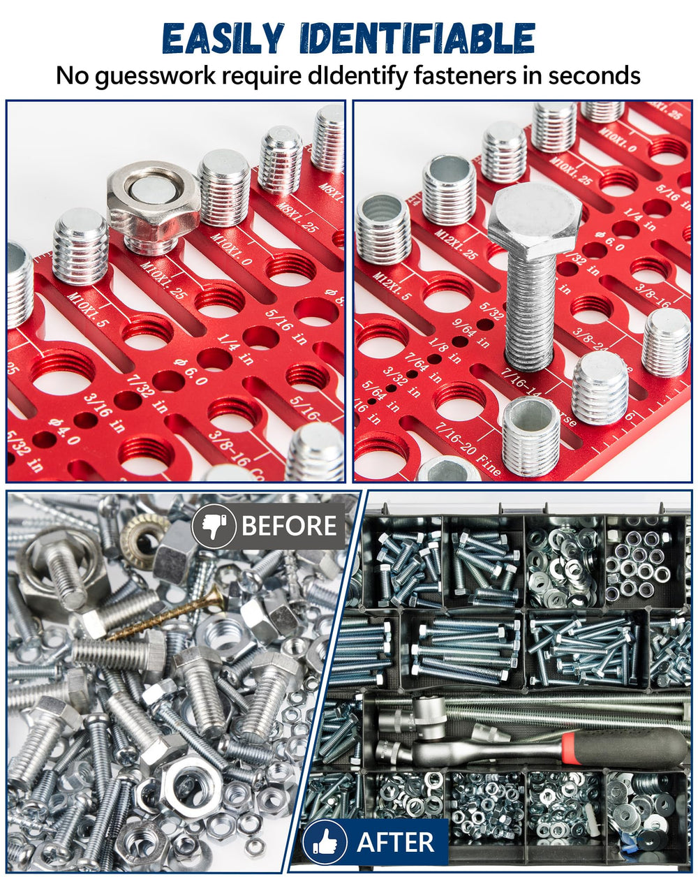 Esdabem stainless bolt detail demonstrating durable SUS 304 testing hardware