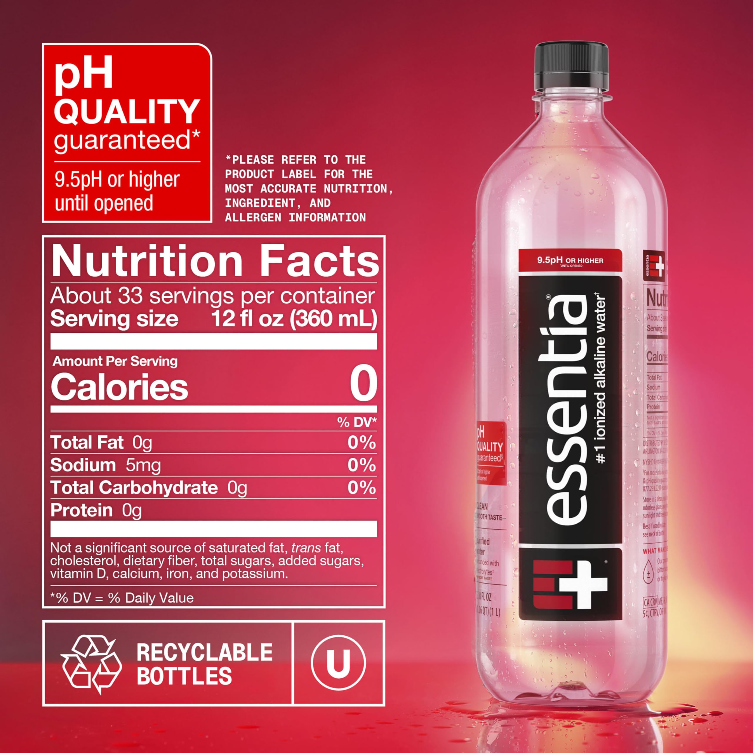 Essentia Water bottle in gym bag showing portable hydration benefit