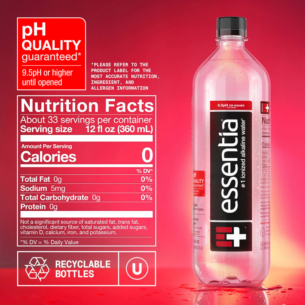 Essentia Water bottle in gym bag showing portable hydration benefit
