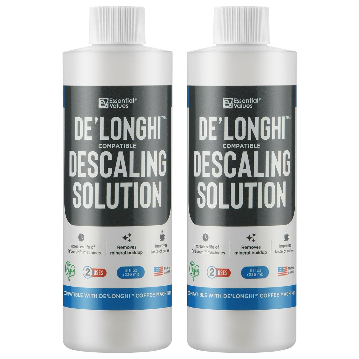 Essential Values front bottle showing product and clarity benefit
