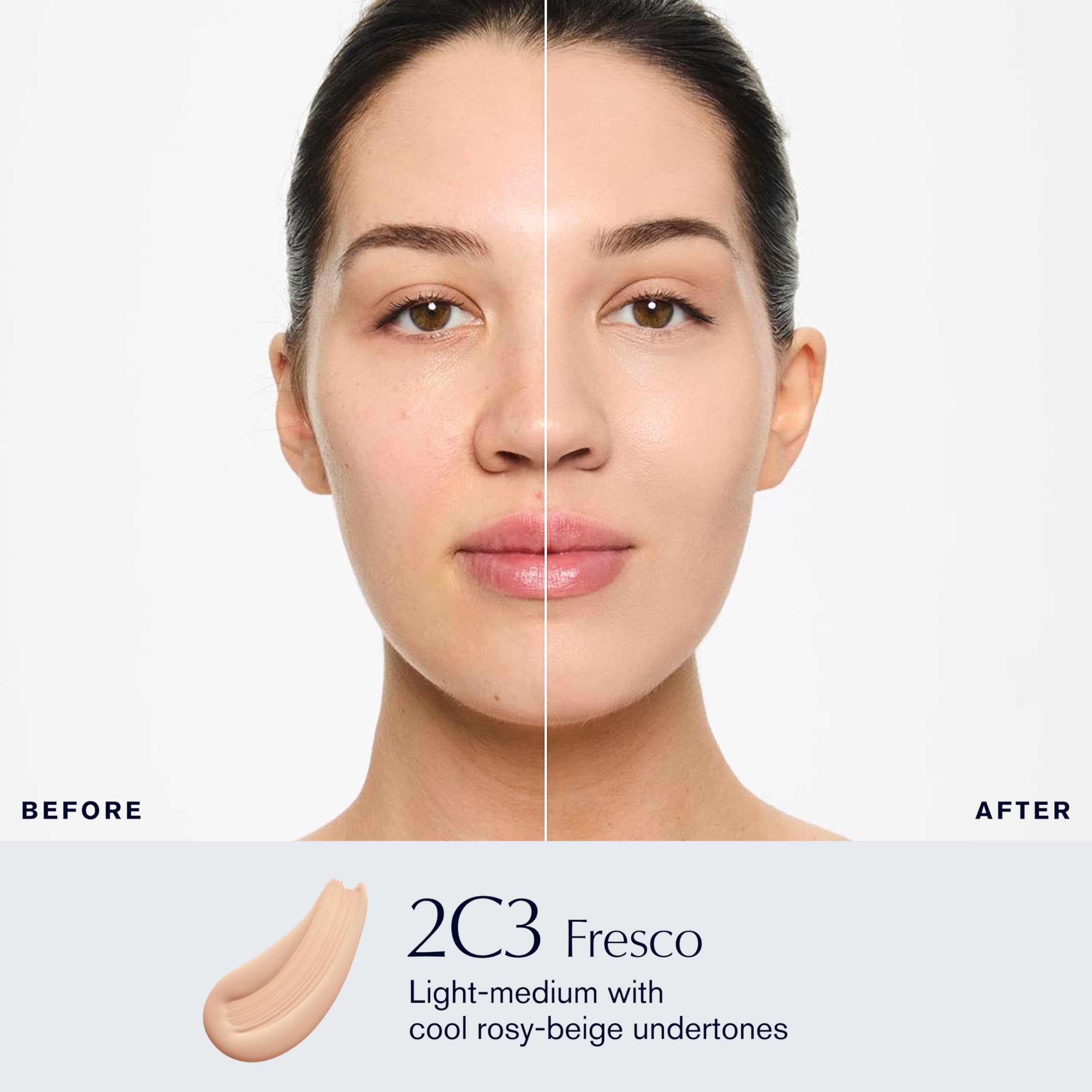 Estée Lauder foundation texture on fingertip highlights lightweight fluid feel