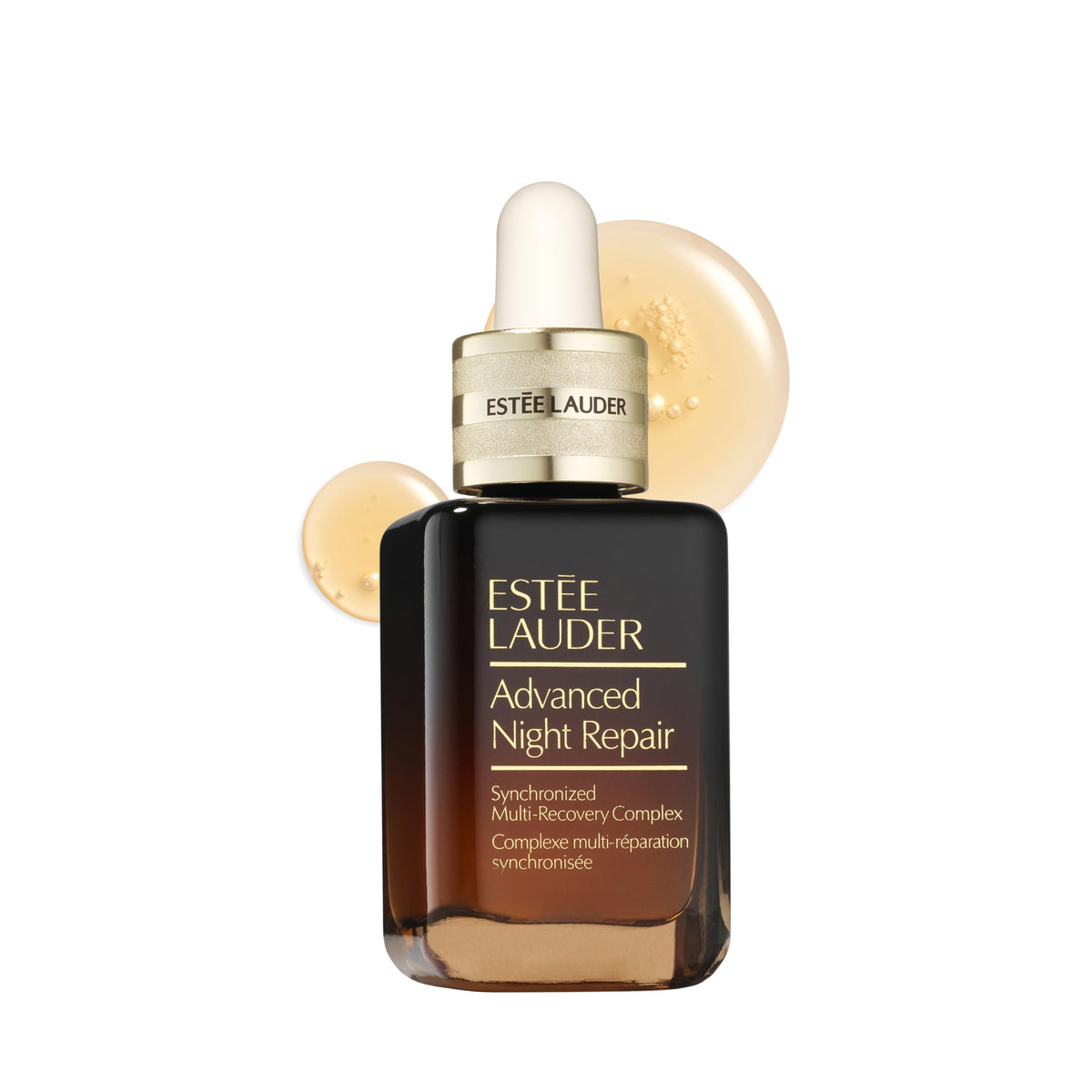 Estée Lauder front bottle showing sleek serum packaging and premium appeal