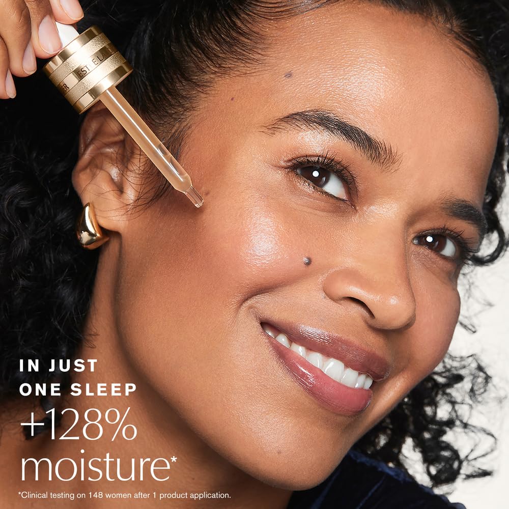 Estée Lauder pipette dispensing serum highlighting precise application and control