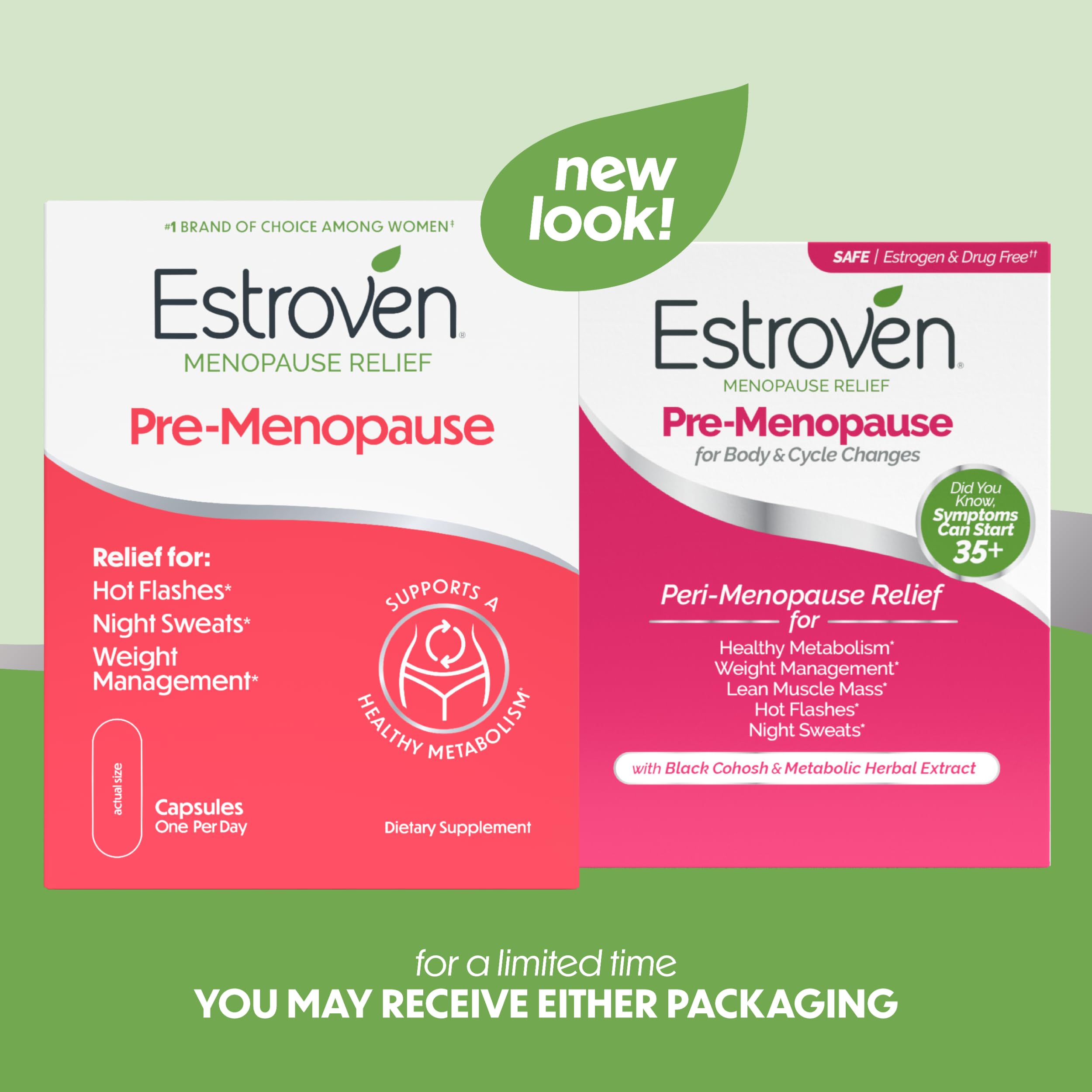 Estroven capsule close-up revealing texture and size for easy daily use