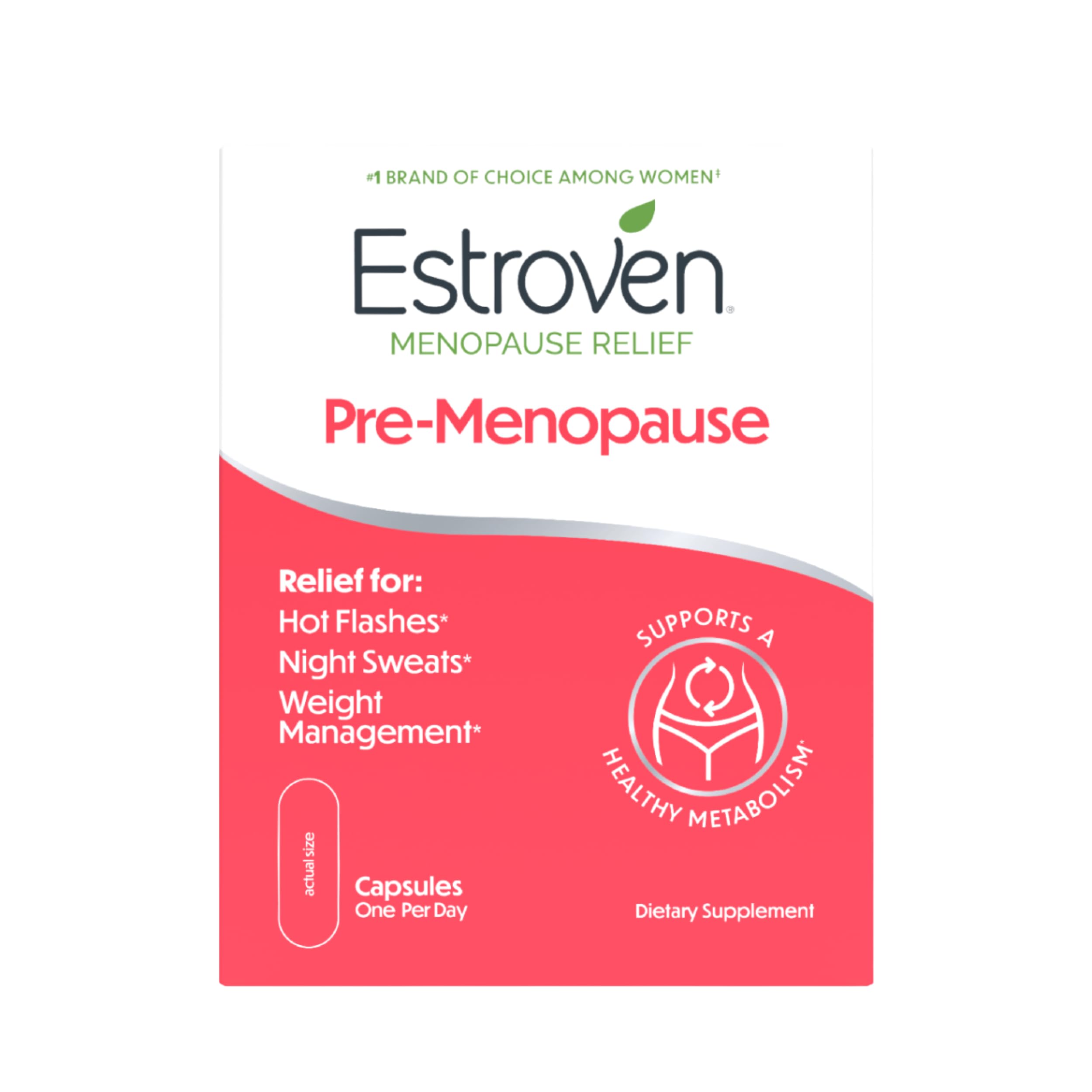 Estroven front packaging showing bottle and branding benefit of clear product identification