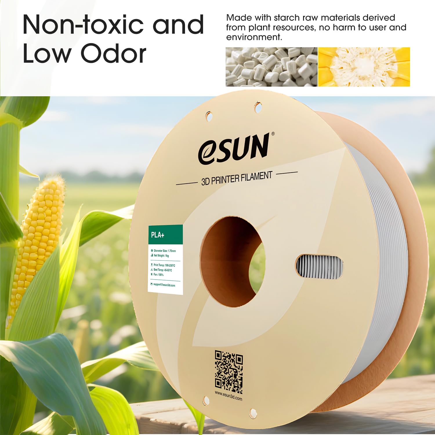 eSUN printed gear in pine green showing toughness and functional performance