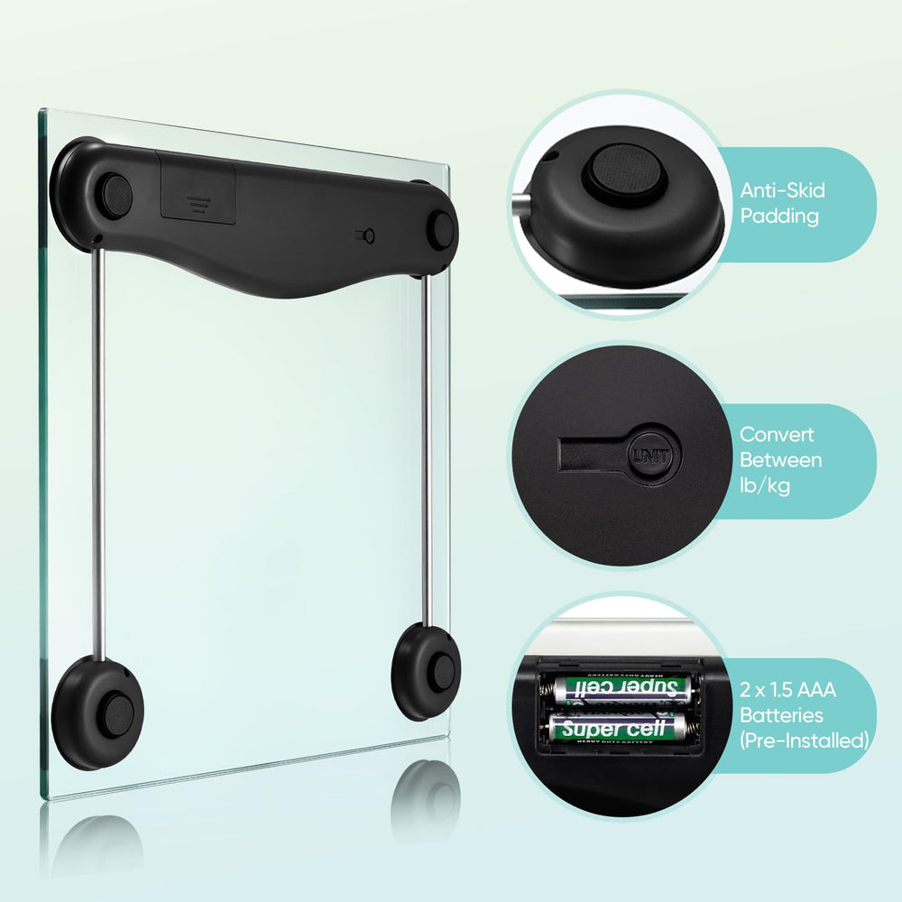 Etekcity side profile showing thin 0.7 inch design for easy storage and aesthetic fit