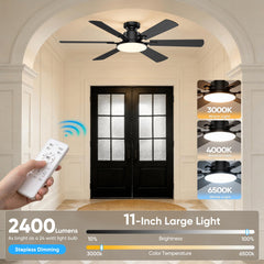 Eterfun remote and phone app display for convenient wireless fan and light control