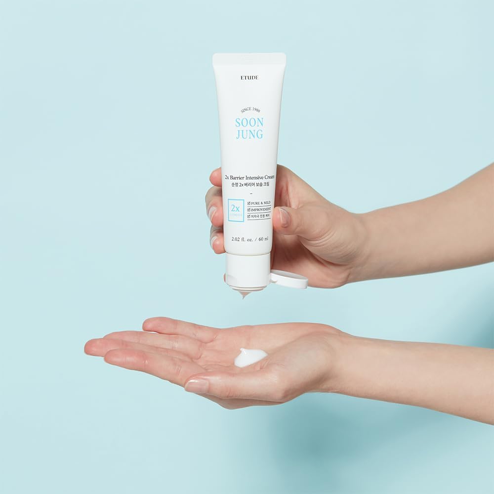 ETUDE jars on bathroom shelf showing everyday routine and soothing benefit