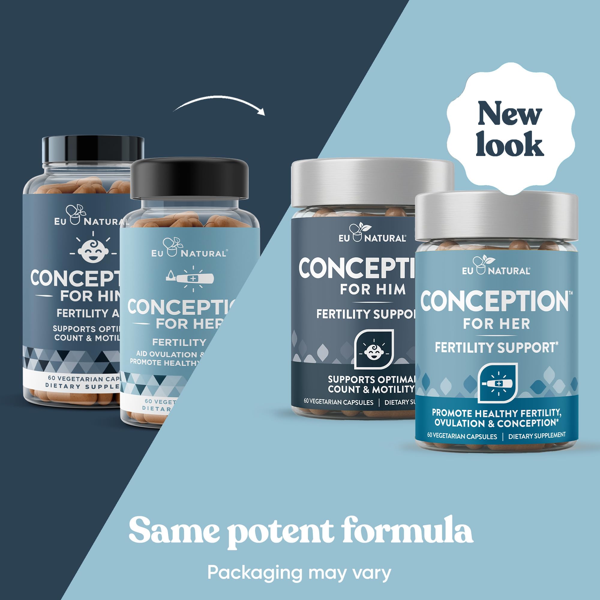 Eu Natural Conception for Her label close-up highlighting ingredients