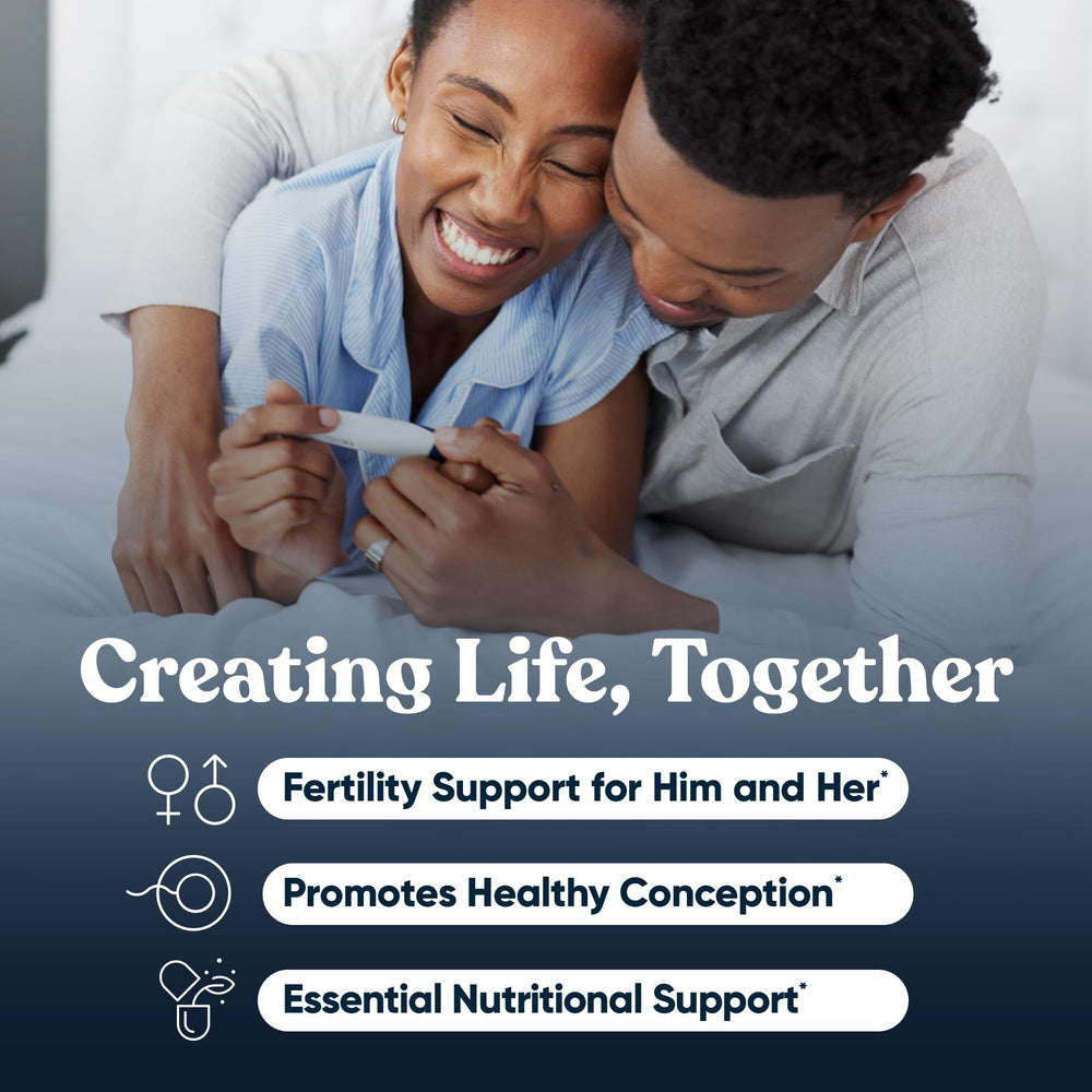 Eu Natural Conception for Him label close-up showing key nutrients