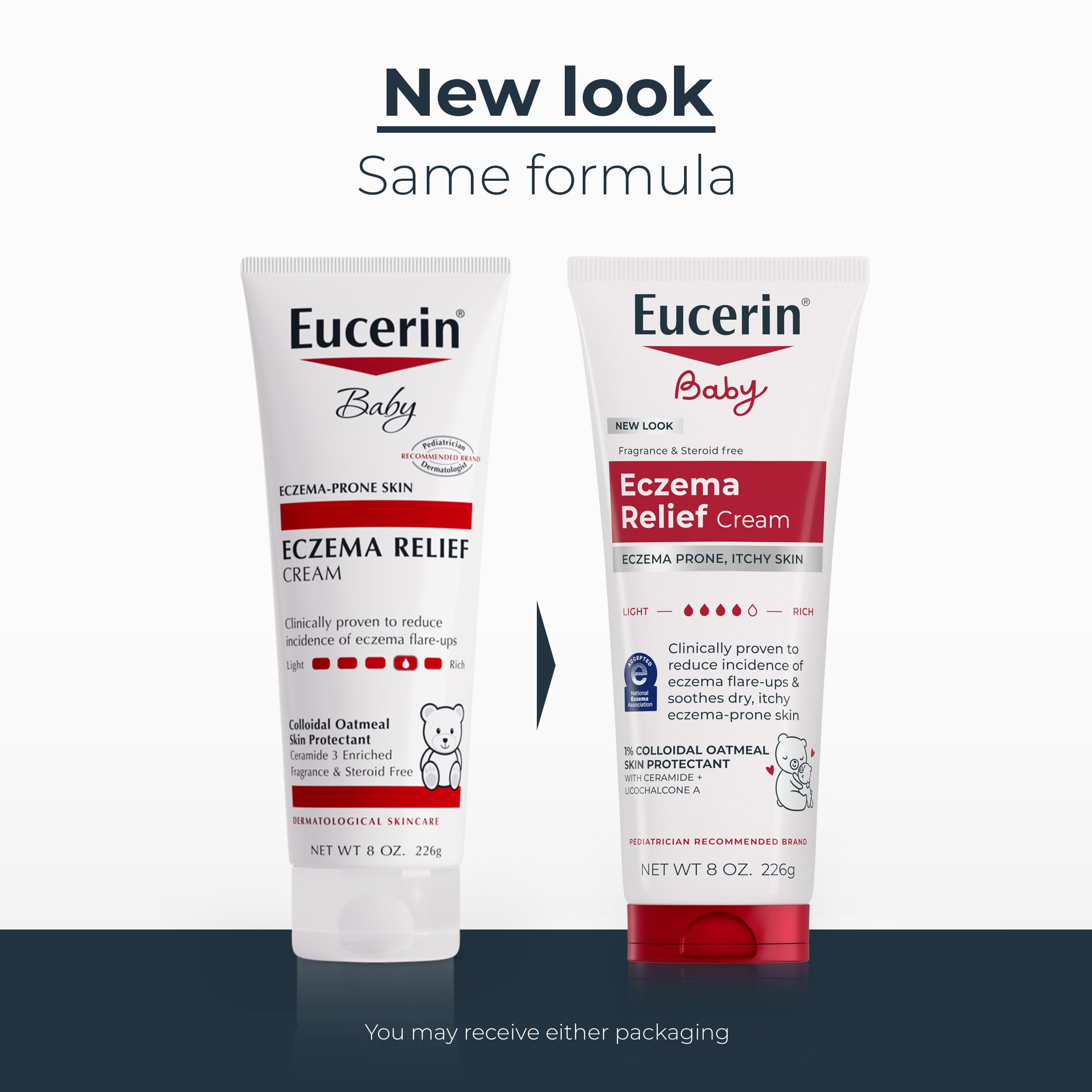 Eucerin baby cream texture closeup highlights fast absorption and hydration