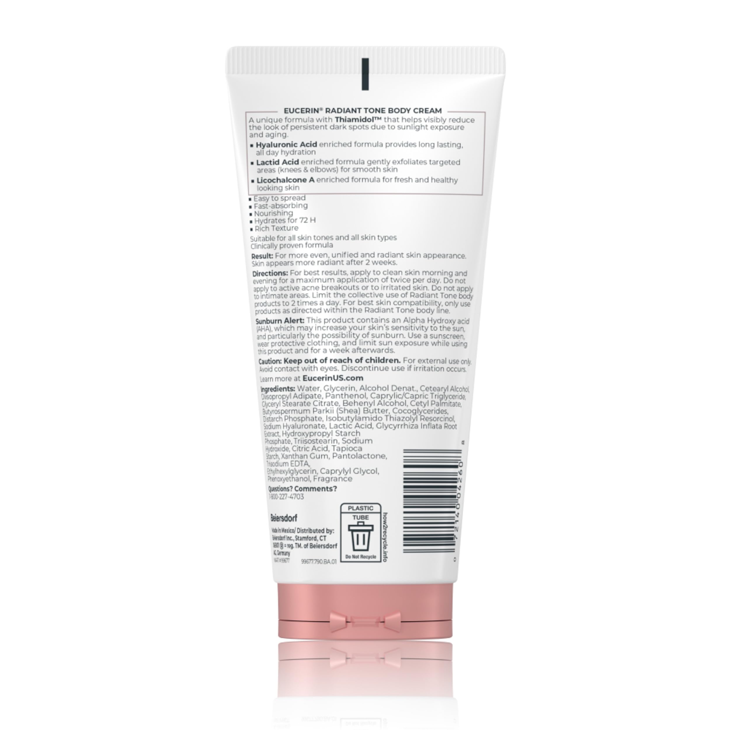 Eucerin in a bathroom setting showing daily routine and brighter-looking skin