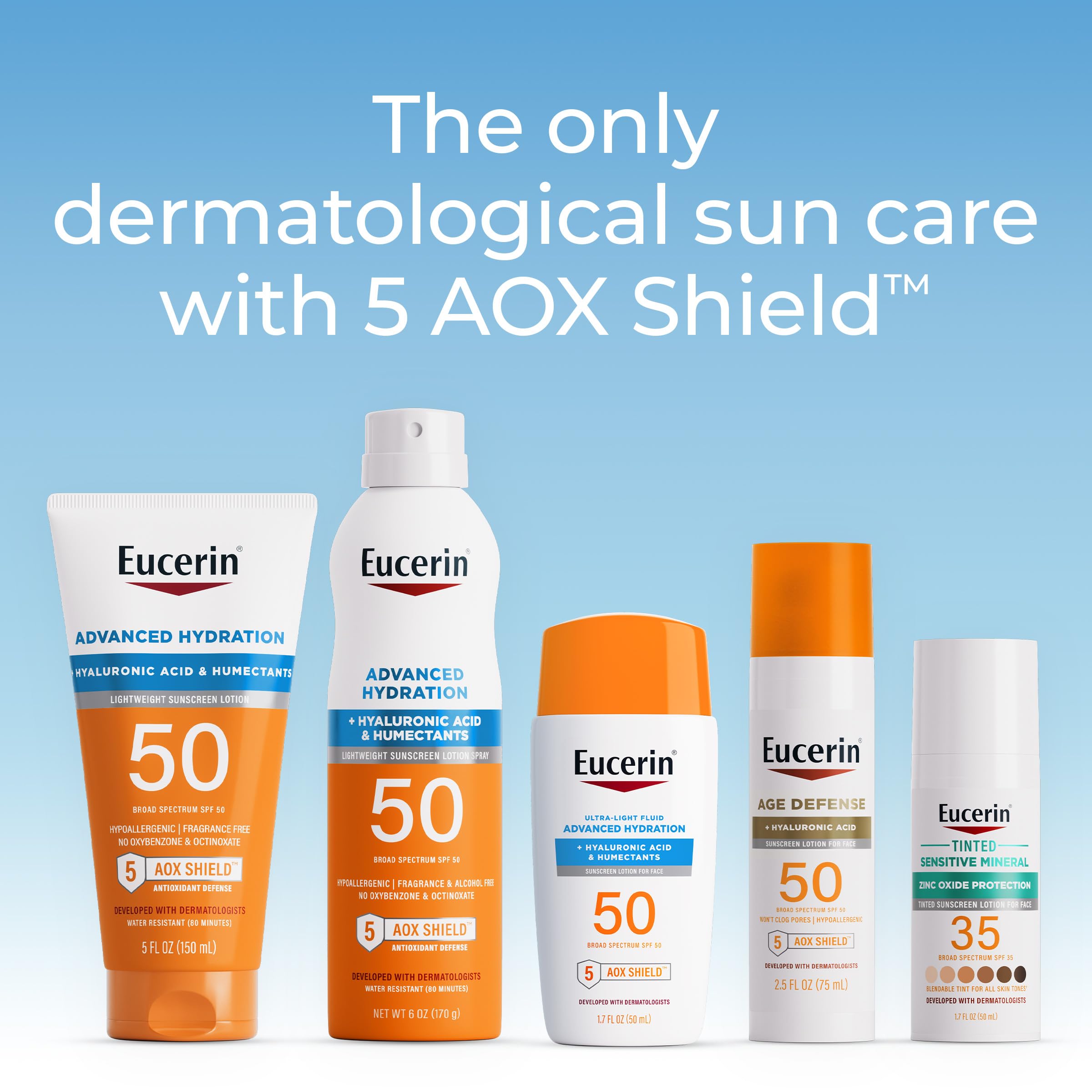 Eucerin on-skin demonstration displaying invisible finish and comfort