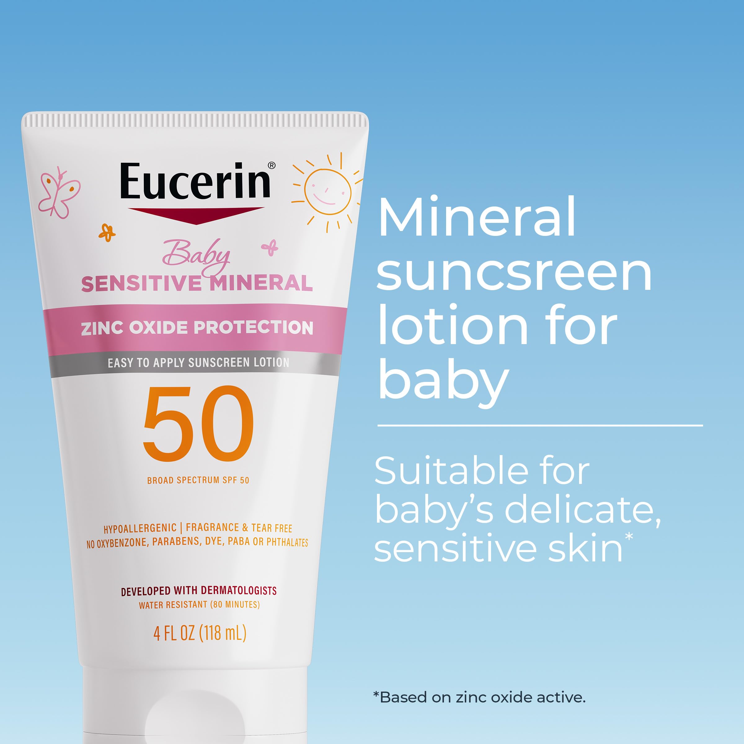 Eucerin creamy mineral lotion texture close-up for easy spreadability benefit