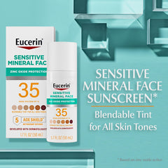Eucerin lotion texture swatch demonstrating lightweight, blendable formula