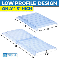 Eureka Air side profile extended to 33 inches demonstrating increased reach