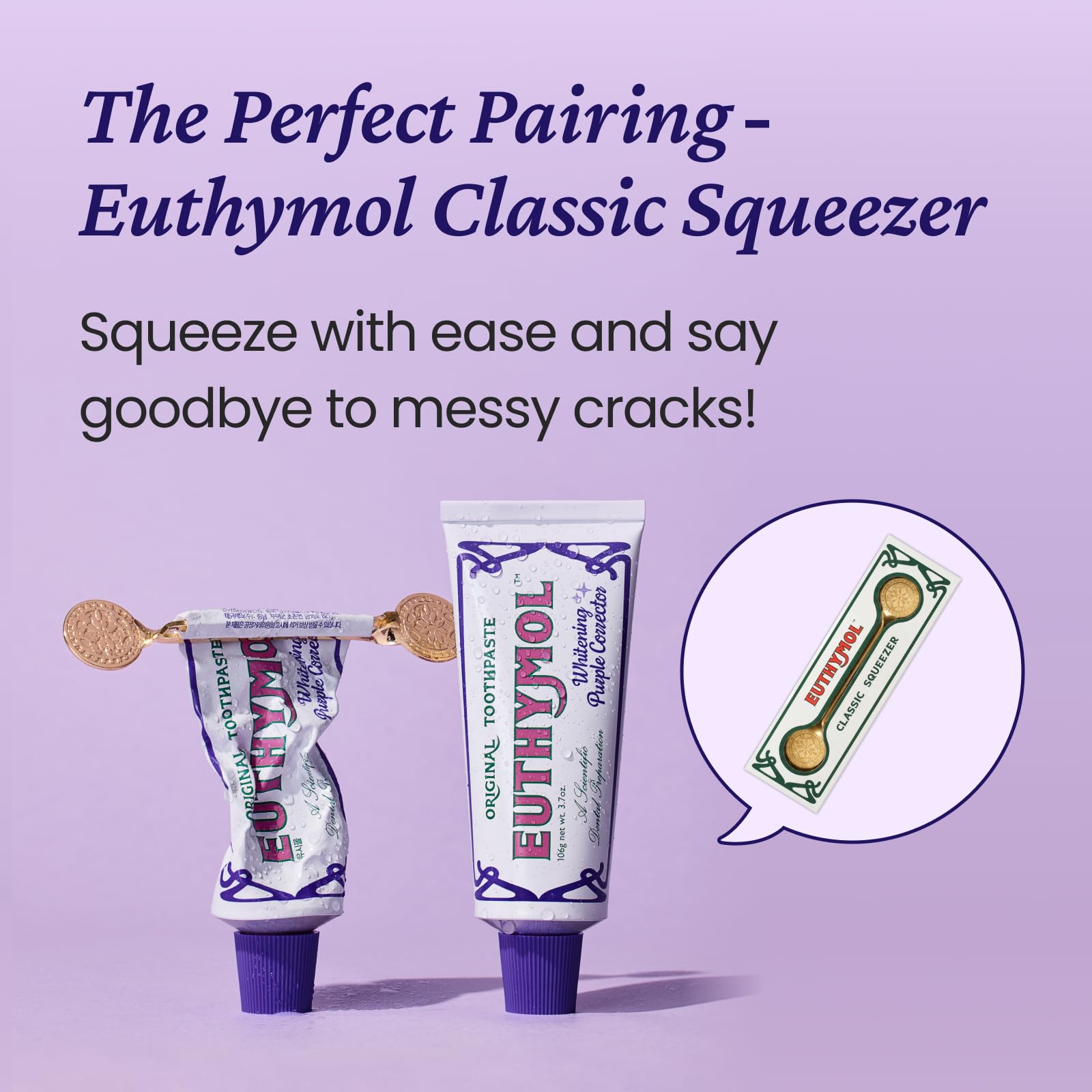 Person brushing with Euthymol demonstrating visible brightness and mint freshness