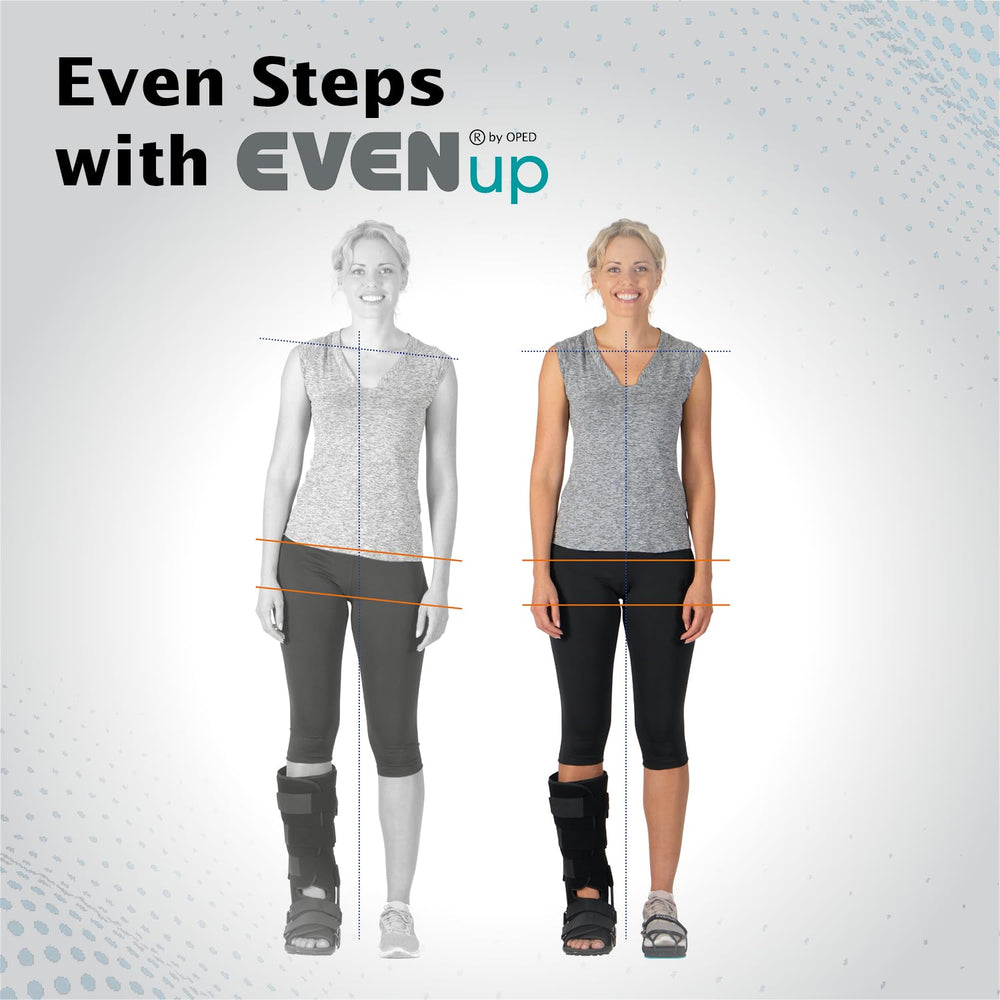 EVENup lifestyle image of person walking outdoors with balanced step and comfort