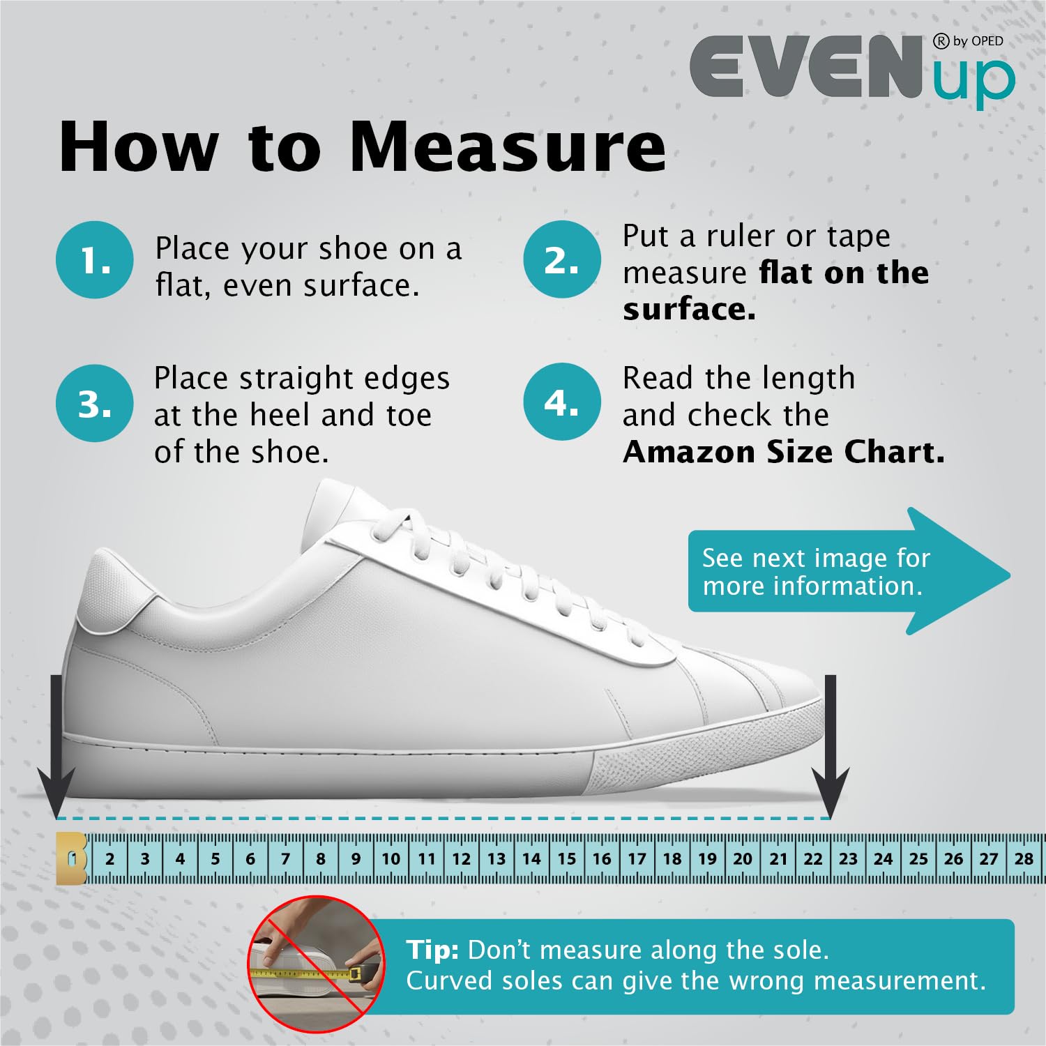 EVENup top profile close-up showing textured surface for secure shoe fit