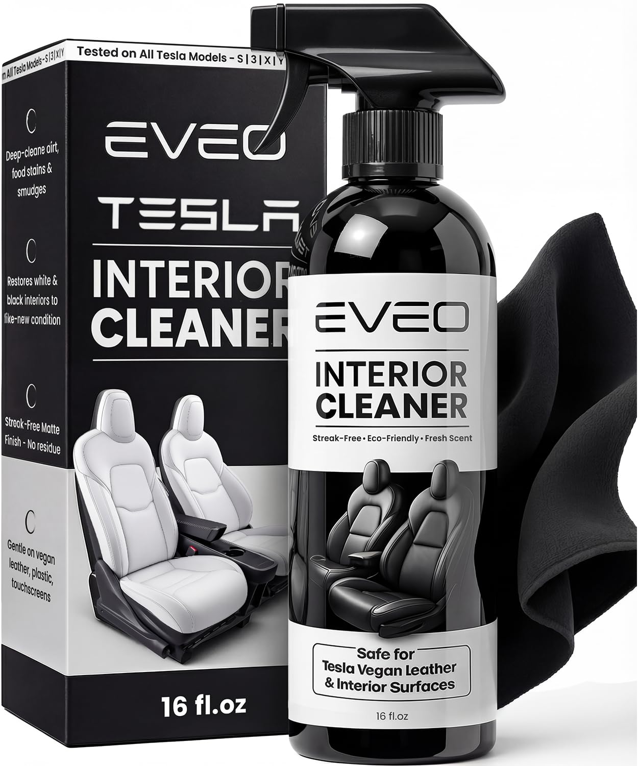 EVEO bottle front label showing product name and benefits