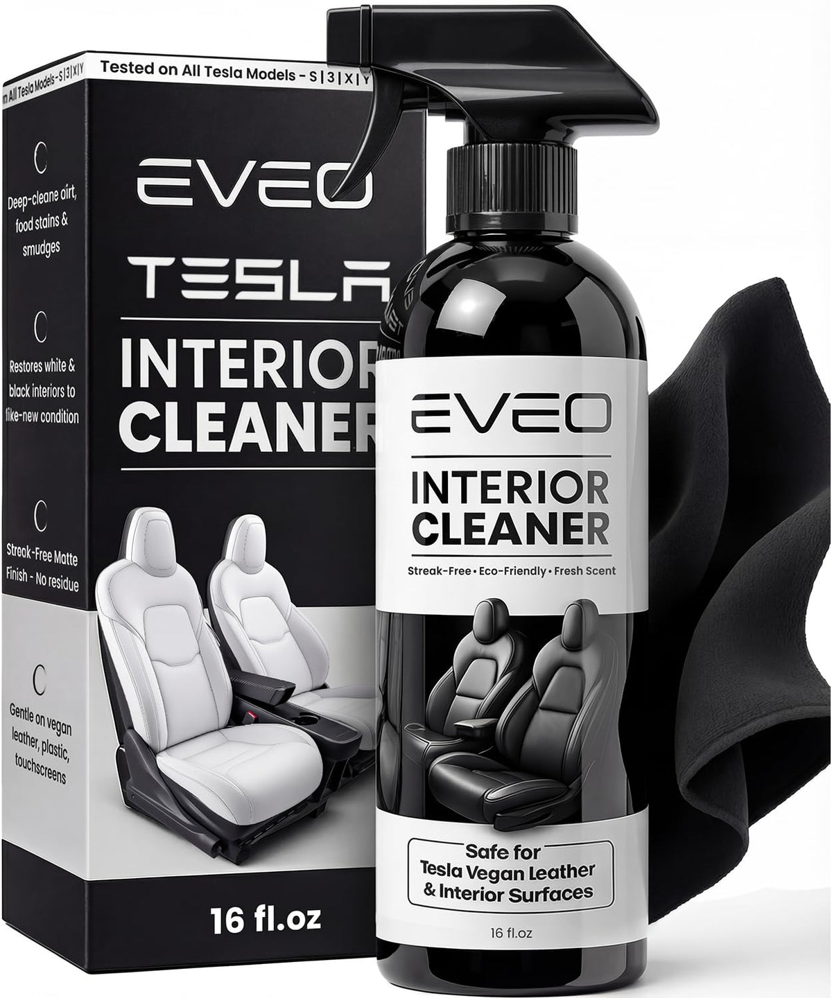 EVEO bottle front label showing product name and benefits