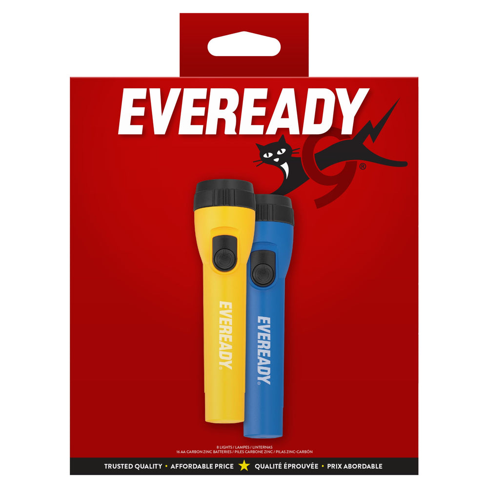 EVEREADY flashlight used at a campsite offering dependable night light