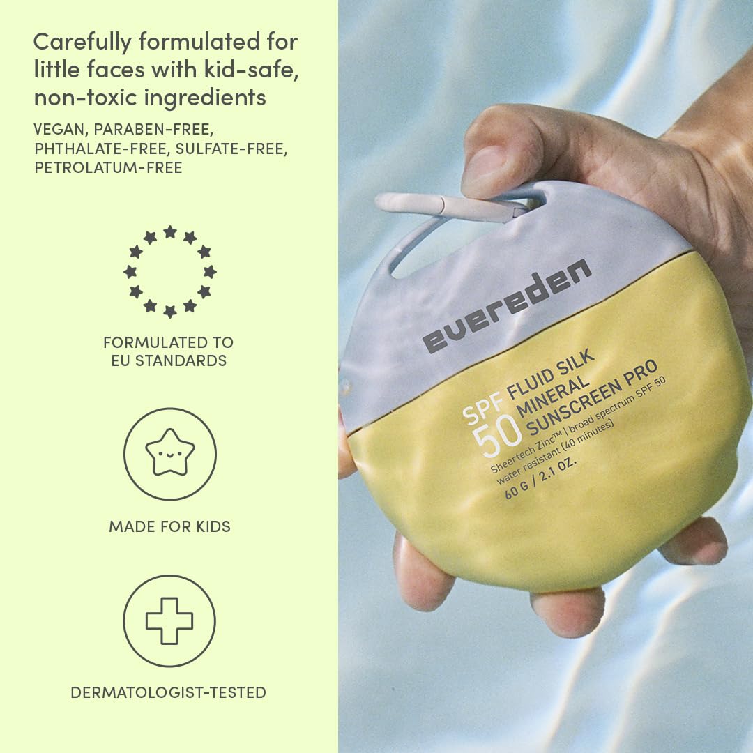 Evereden sunscreen ingredient label close-up highlighting clean formulations