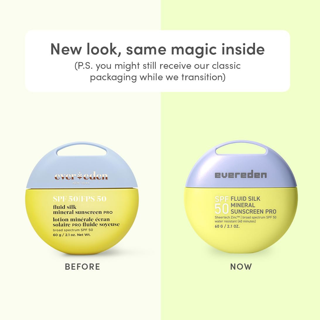Evereden sunscreen fluid texture on dispenser illustrating easy, fast application